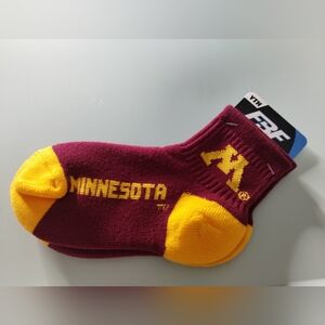 Minnesota Golden Gophers Youth Ankle Socks | FBF Originals Maroon Gold | New